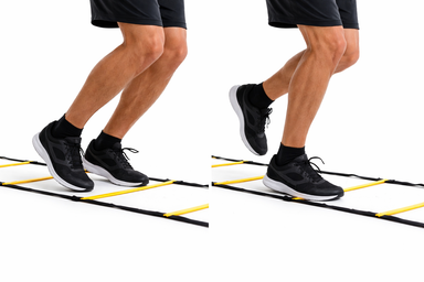 Agility Ladder: One Foot In Each
