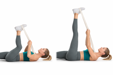 Supine Hamstring Stretch (with Strap)